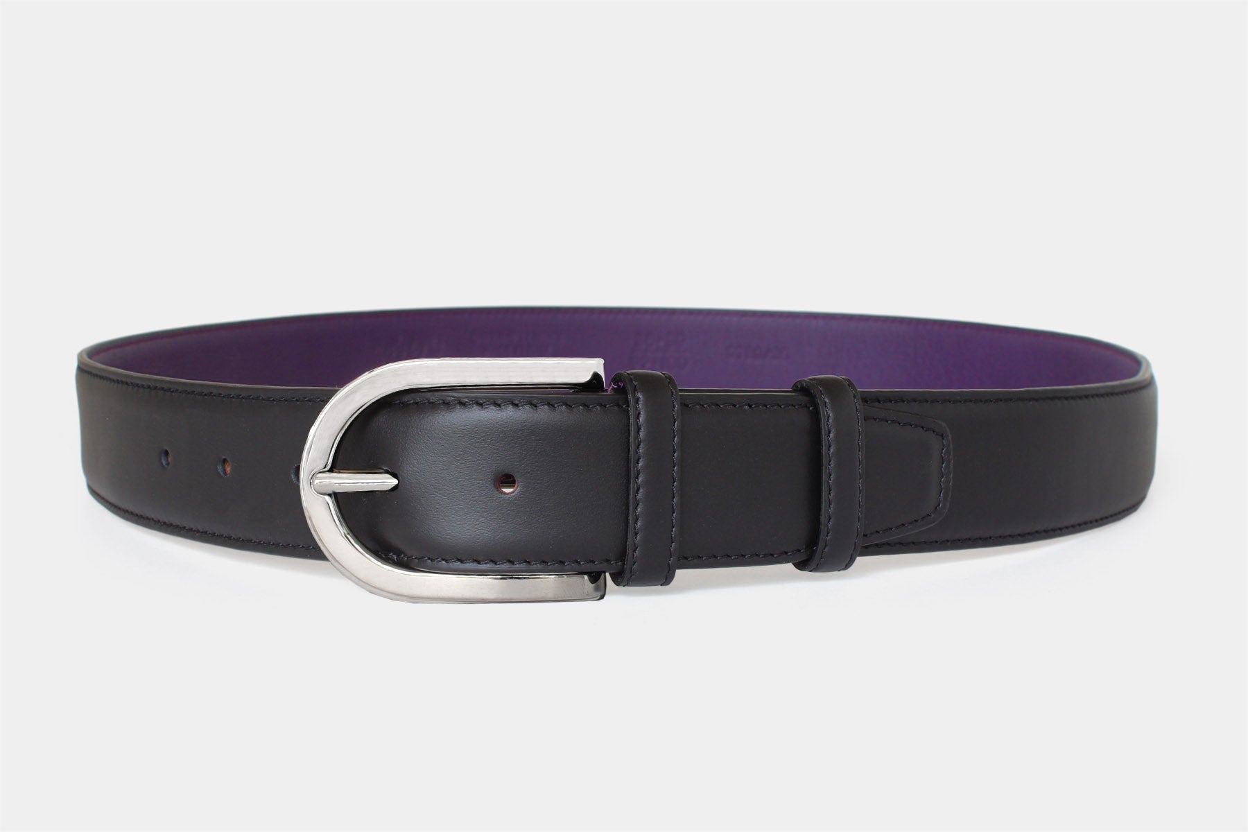 3780 Black with purple lining - Calfskin