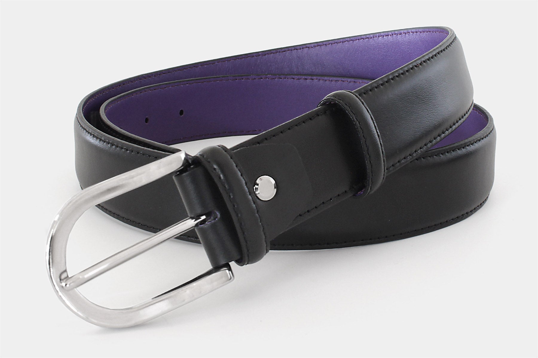 3780 Black with purple lining - Calfskin