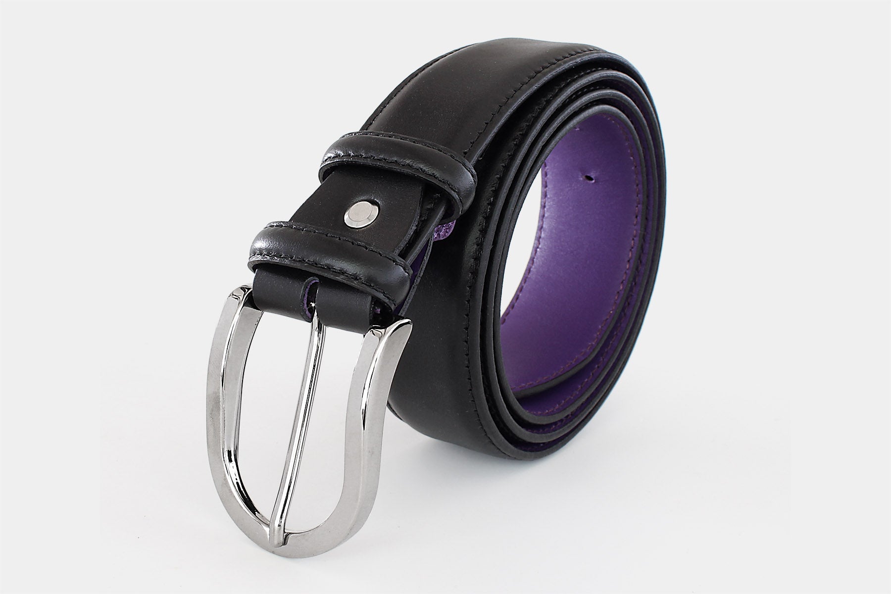 3780 Black with purple lining - Calfskin