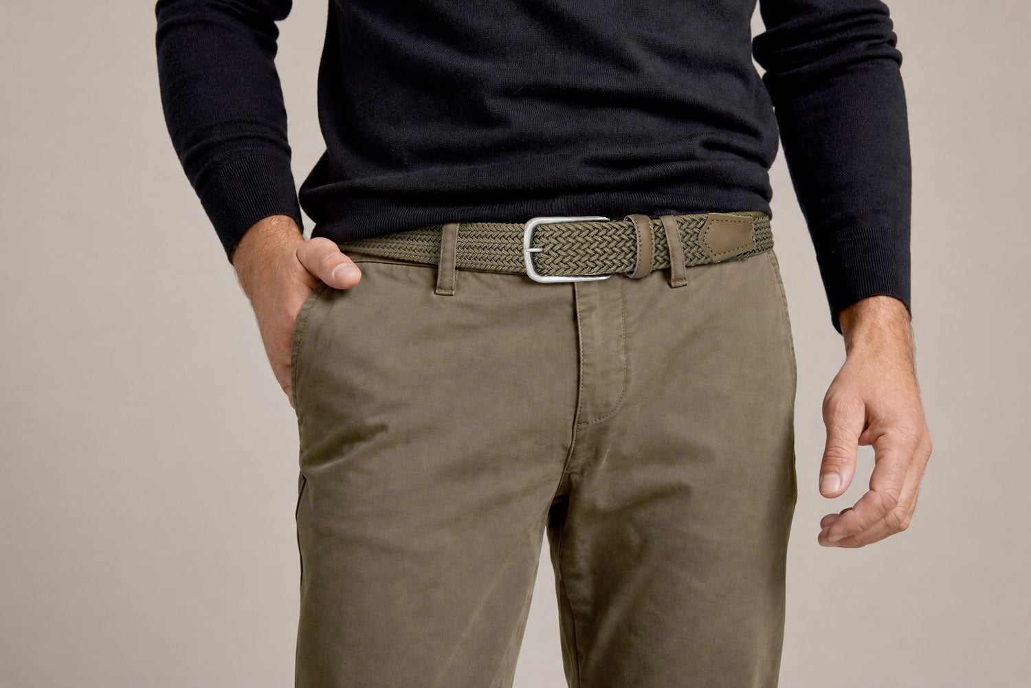1005 Moss - woven elastic