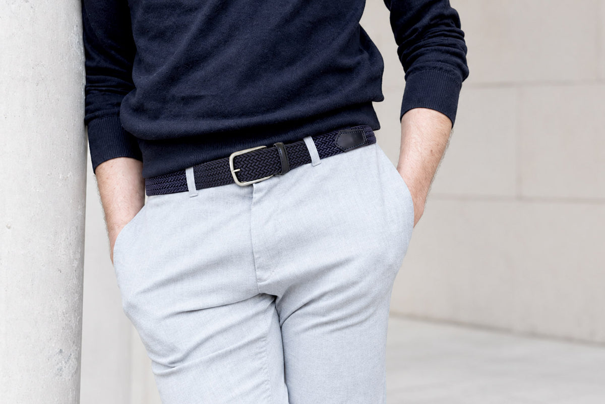 1005 Navy - woven elastic
