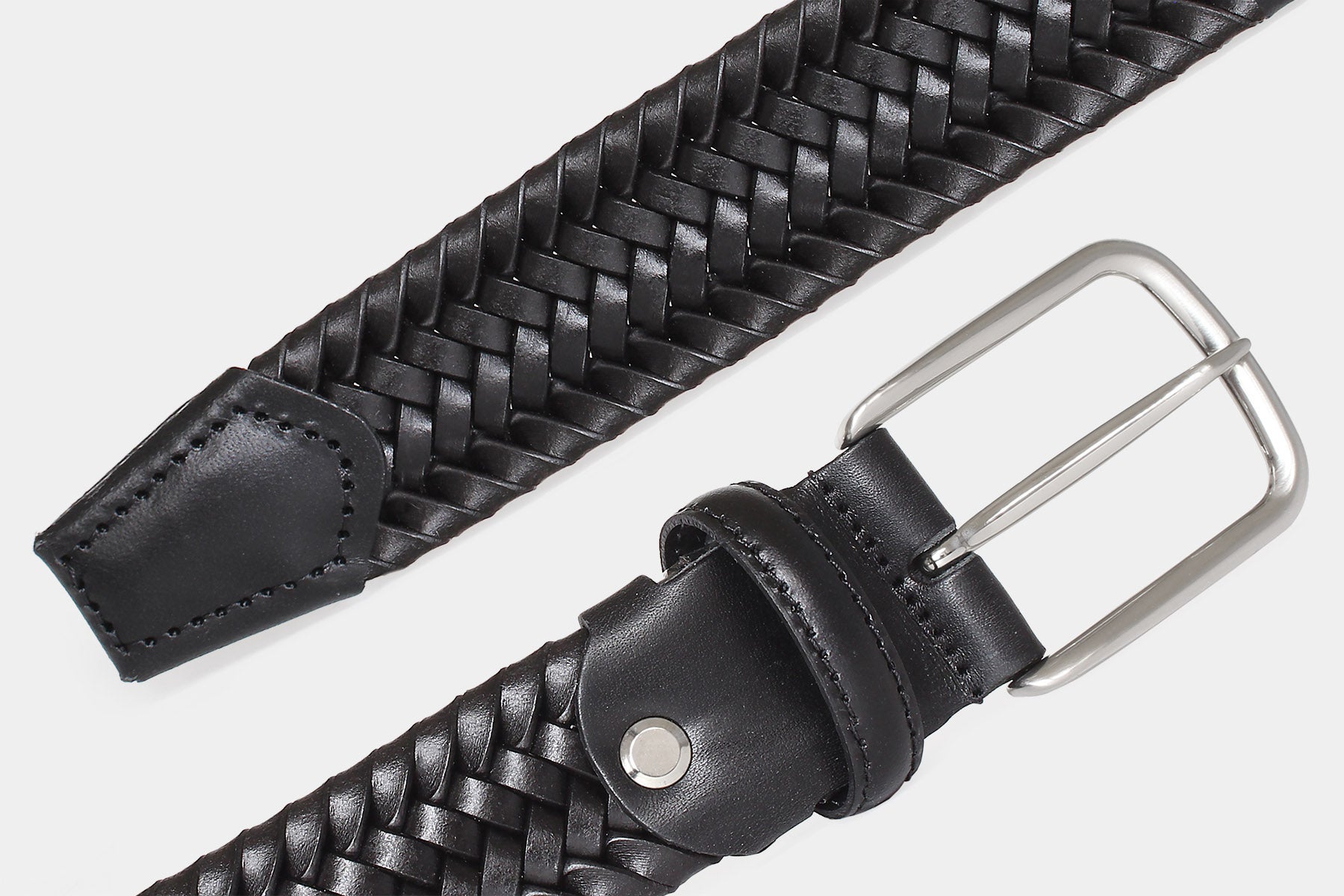 1105 Black - braided leather