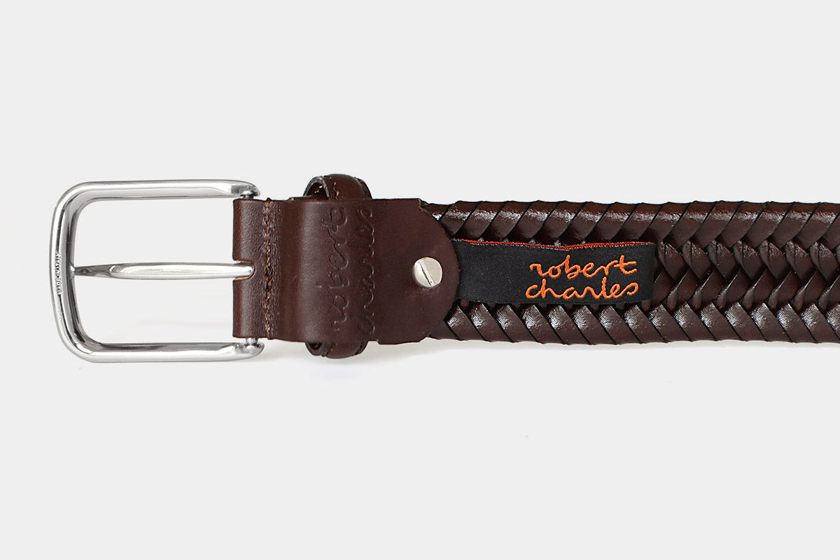 1105 Brown - Braided leather