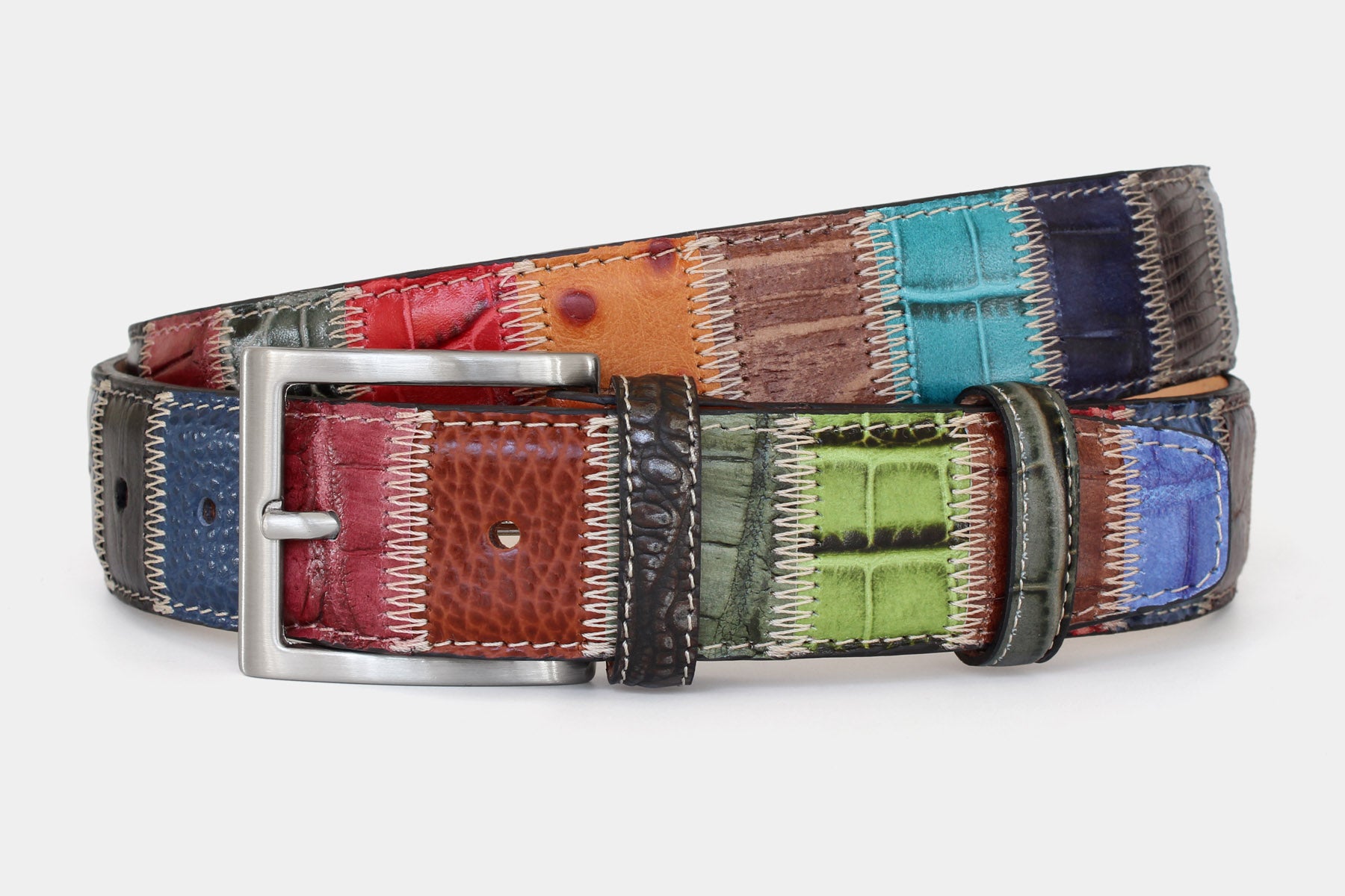 小物 Vintage Patchwork leather belt Men's Patchwork Leather Belt – 1587 | Robert Charles