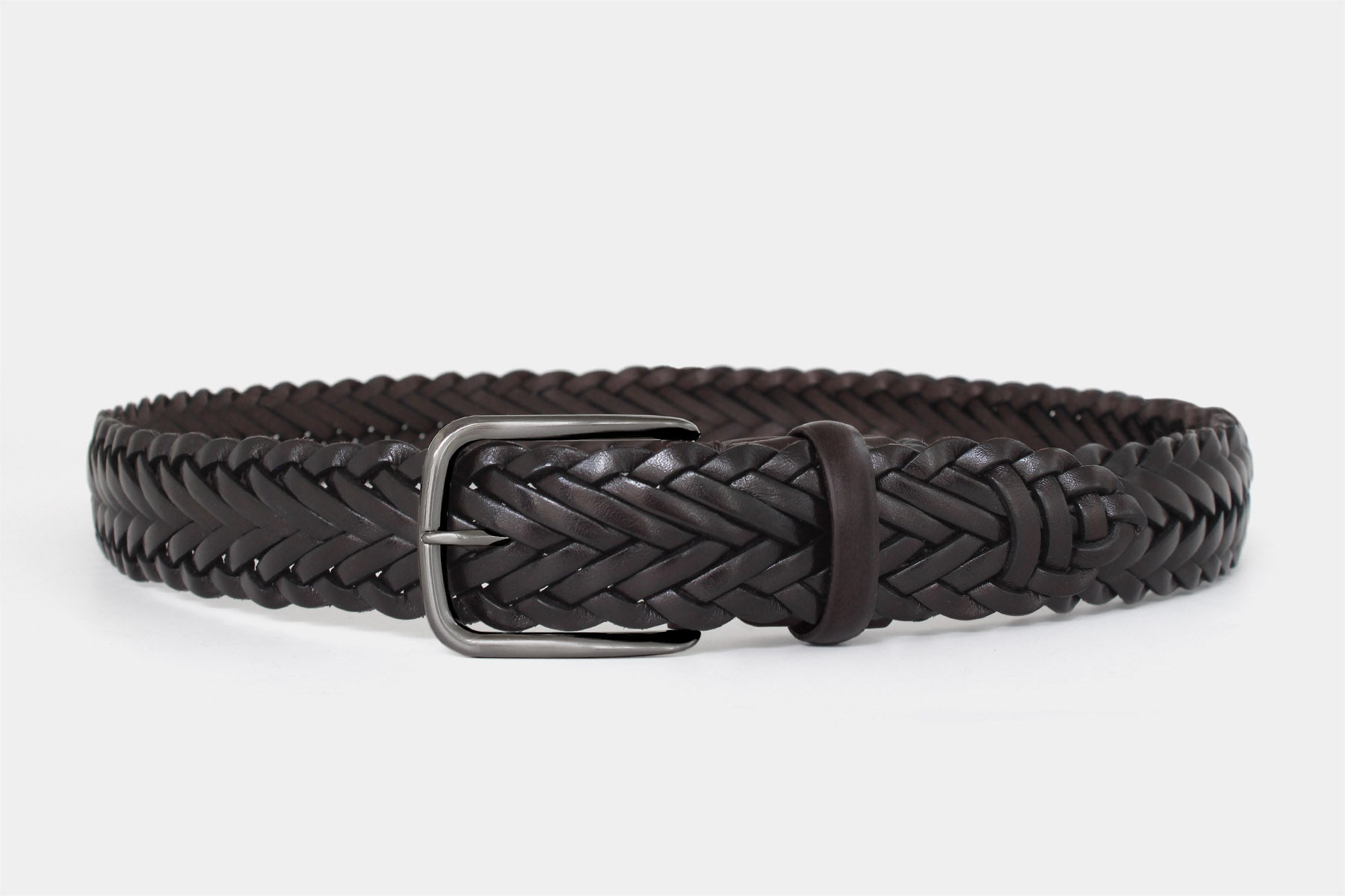 1607 Brown - braided leather - Women