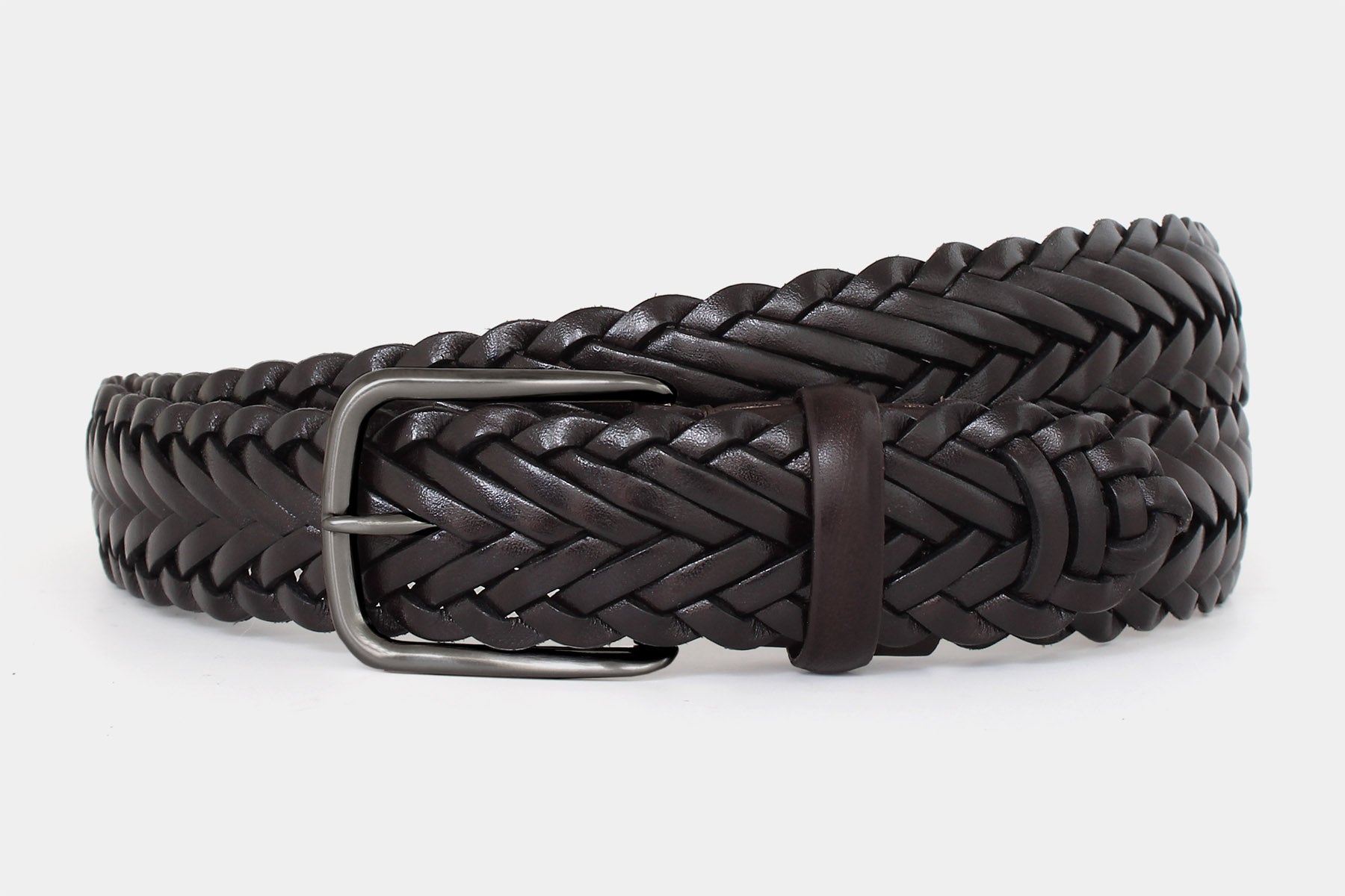 1607 Brown - braided leather - Women